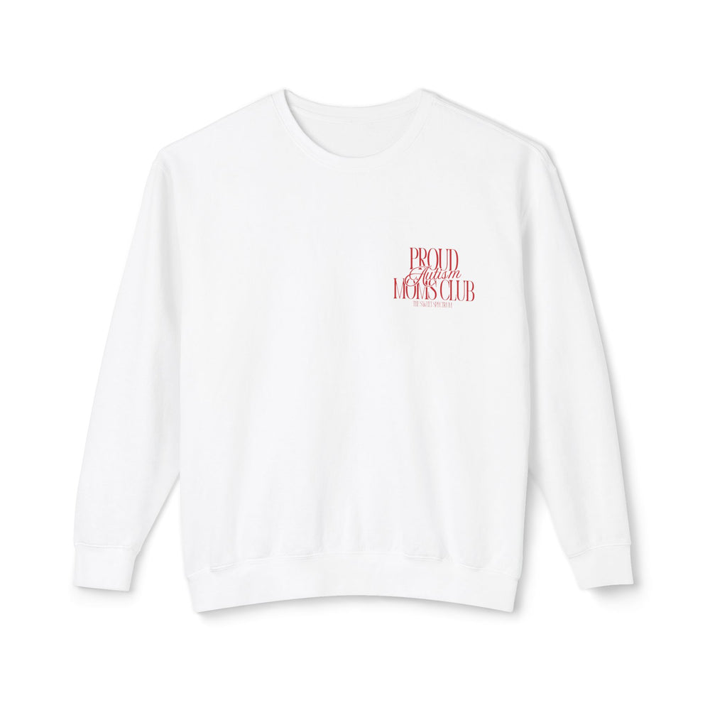 Proud Autism Moms Club- Unisex Lightweight Crewneck Sweatshirt