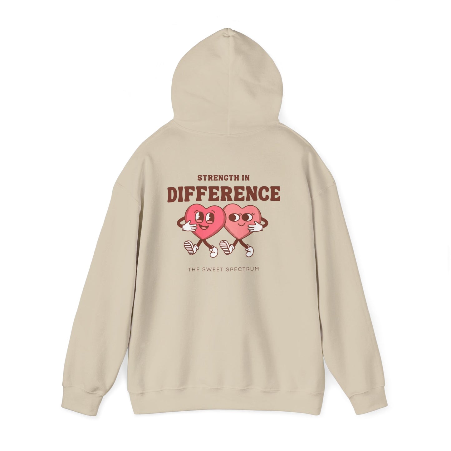 Strength in Difference Heart Duo Graphic Hooded Sweatshirt