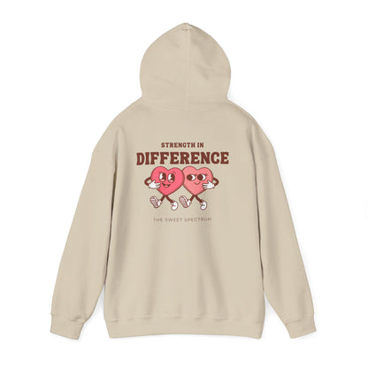 Strength in Difference Heart Duo Graphic Hooded Sweatshirt