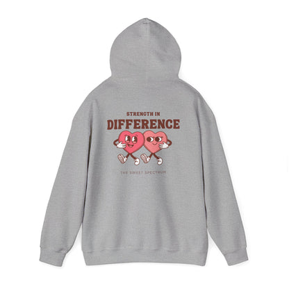 Strength in Difference Heart Duo Graphic Hooded Sweatshirt