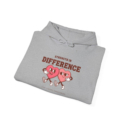 Strength in Difference Heart Duo Graphic Hooded Sweatshirt