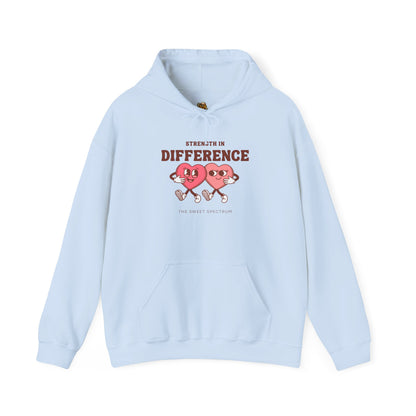 Strength in Difference Heart Duo Graphic Hooded Sweatshirt