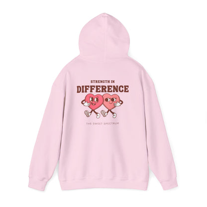 Strength in Difference Heart Duo Graphic Hooded Sweatshirt