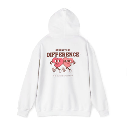 Strength in Difference Heart Duo Graphic Hooded Sweatshirt