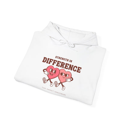 Strength in Difference Heart Duo Graphic Hooded Sweatshirt