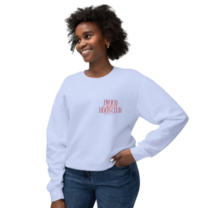 Proud Autism Moms Club- Unisex Lightweight Crewneck Sweatshirt