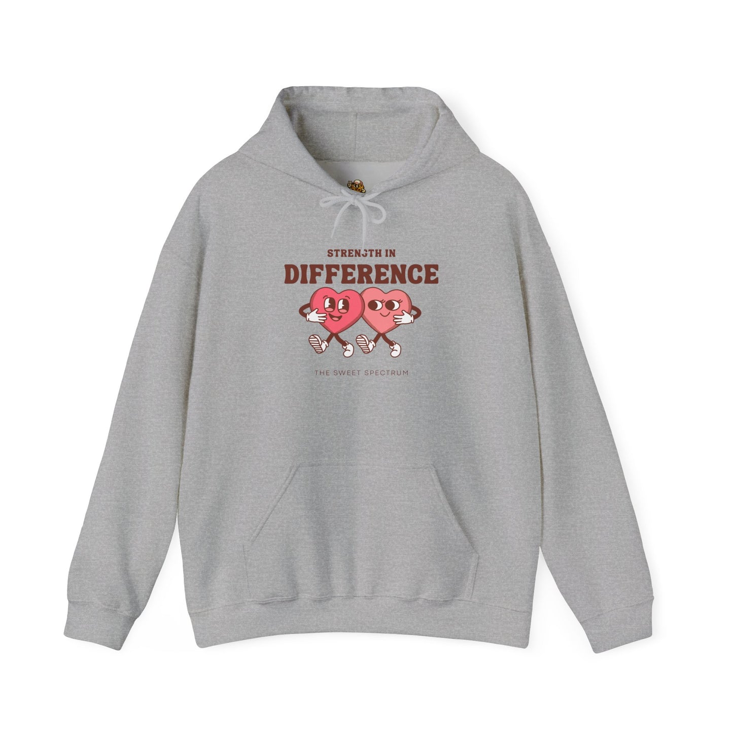 Strength in Difference Heart Duo Graphic Hooded Sweatshirt