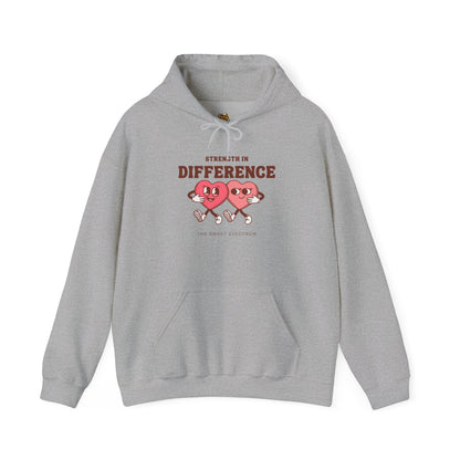 Strength in Difference Heart Duo Graphic Hooded Sweatshirt