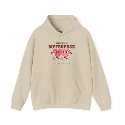 Strength in Difference Heart Duo Graphic Hooded Sweatshirt